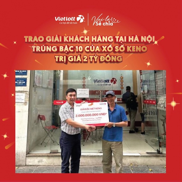 Khoảnh khắc người chơi nhận giải thưởng của xổ số Keno Vietlott Khoảnh khắc người chơi nhận giải thưởng của xổ số Keno Vietlott